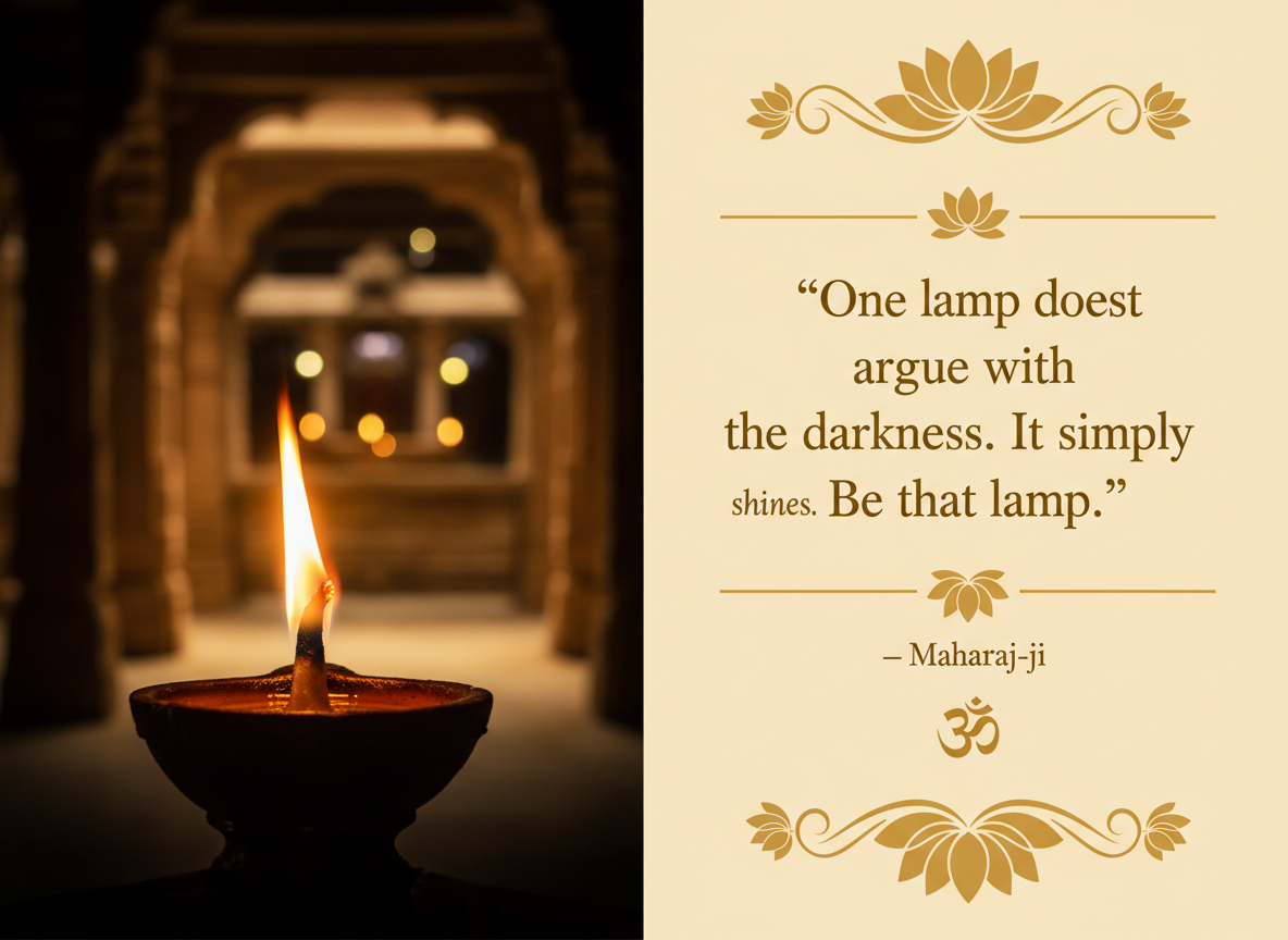 A glowing oil lamp flame in the dark